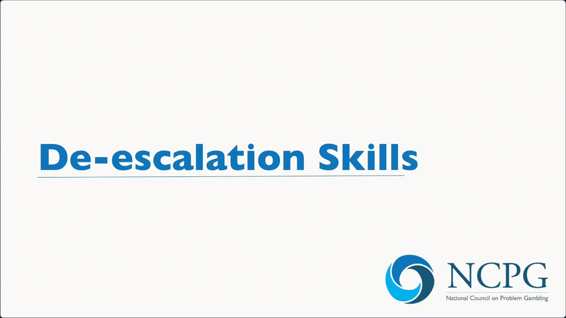 Thumbnail for De-escalation Skills